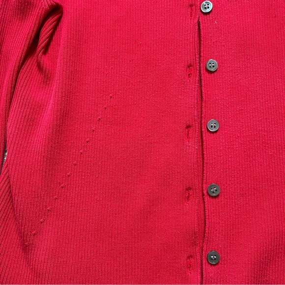 GORGEOUS SILK BLEND BELL SLEEVED RED CARDIGAN π«β€οΈπΉπππ©ΈπΆοΈπ« - Picture 2 of 4